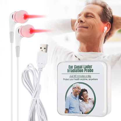 650nm LLLT Ear Laser Therapy Device for Tinnitus, Otitis Media & Blood Circulation