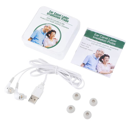 650nm LLLT Ear Laser Therapy Device for Tinnitus, Otitis Media & Blood Circulation